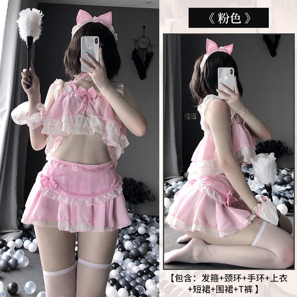 BT2276-情趣內衣性感猫女郎誘惑小胸制服透視可愛女僕女傭激情套裝