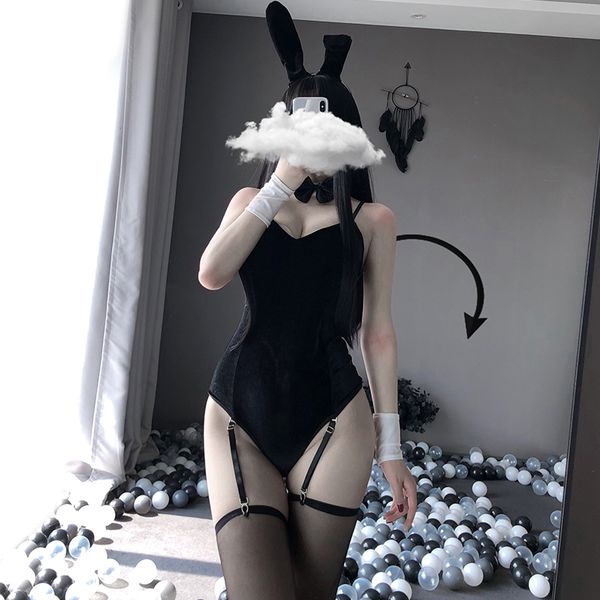 BT2251-情趣內衣兔女郎性感連體衣吊襪帶開檔制服誘惑套裝