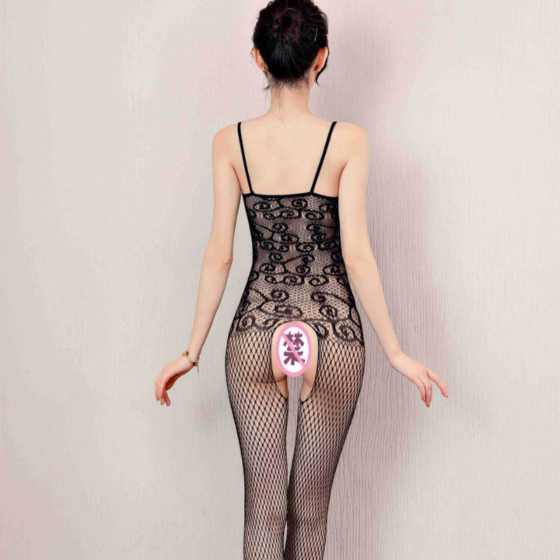 AO068-情趣內衣女吊帶透視性感開檔連身襪絲襪代發