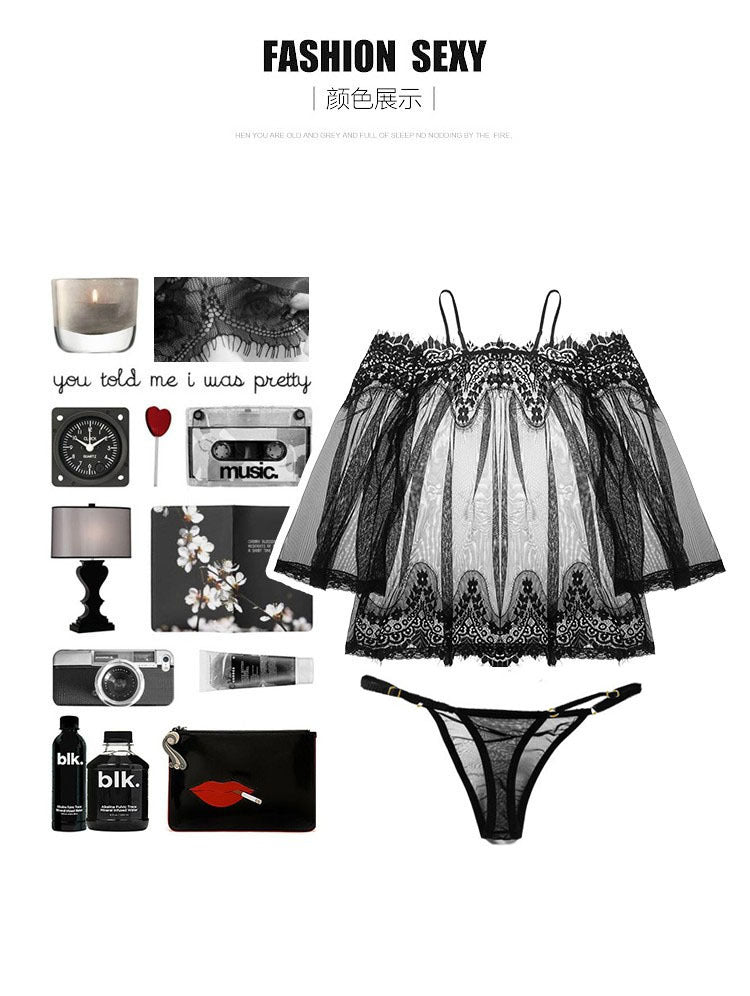 CS1508-性感睡衣大碼200斤外貿款蕾絲全透明情趣內衣胖MM