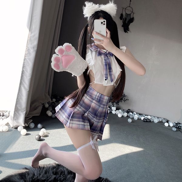 BT2653-情趣內衣學生暴露女裝純欲JK制服床上激情套裝