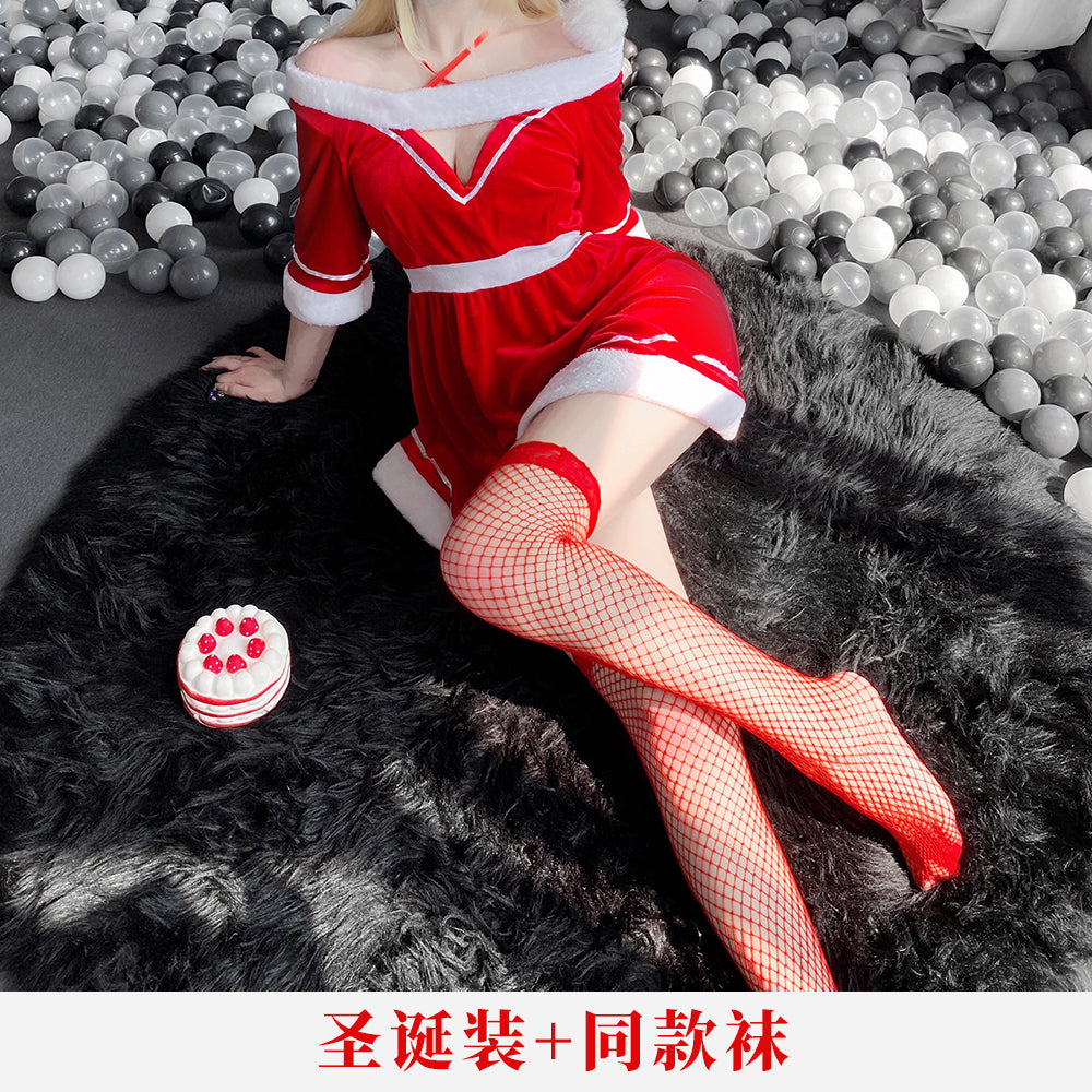 BT2493-情趣內衣性感可愛聖誕套裝抹胸制服誘惑