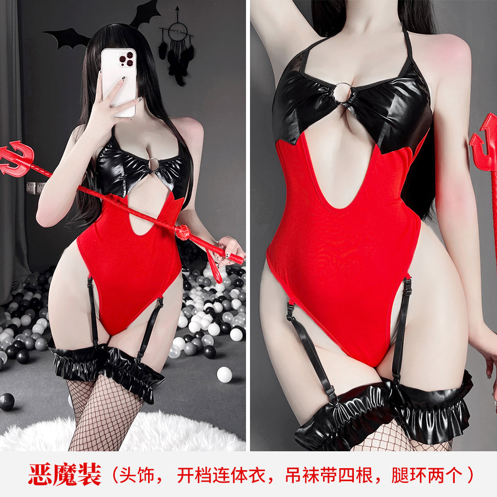 BT2496-情趣內衣服裝小惡魔開檔連體套裝性感誘惑床上激情女