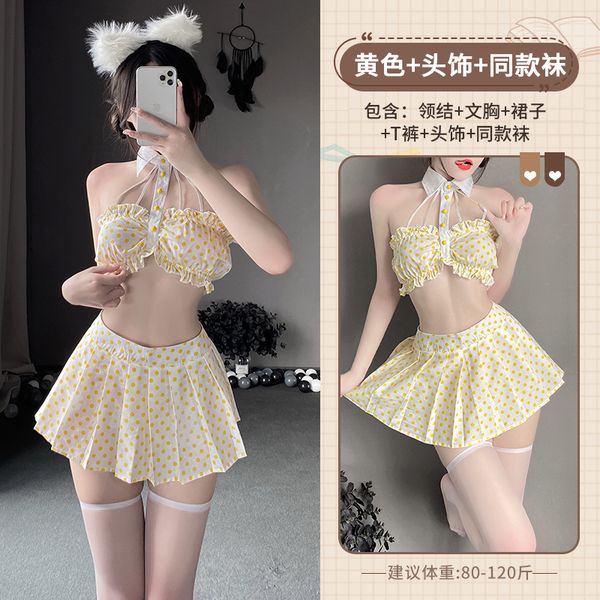 BT2582-2-情趣內衣純欲學妹制服性感文胸激情校園風百褶裙