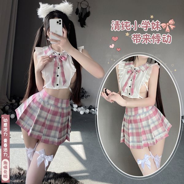 BT2653-情趣內衣學生暴露女裝純欲JK制服床上激情套裝