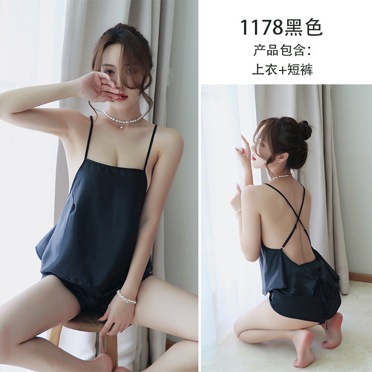 【A-1178】情趣內衣女性感露背系帶透明誘惑睡裙吊帶露背