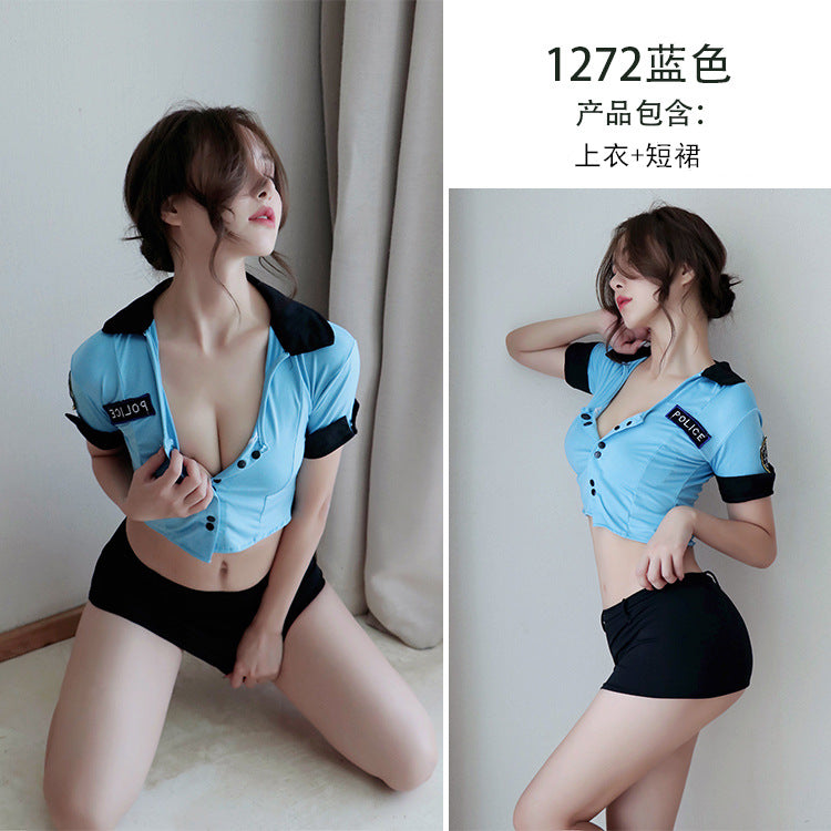 【A1272】情趣內衣女性感空姐女警制服誘惑套裝角色扮演