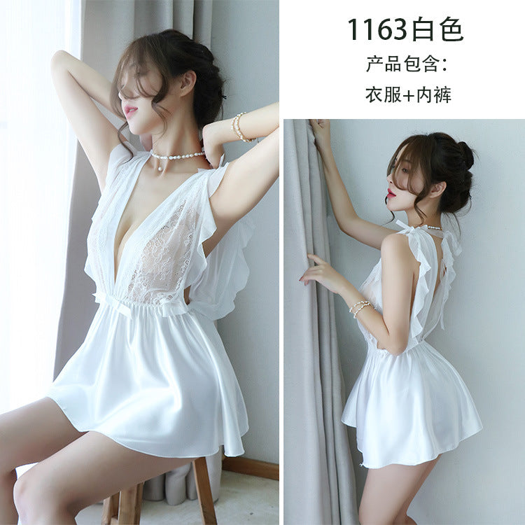 【A-1163】情趣內衣女性感內衣透視誘惑吊帶睡衣睡裙代發