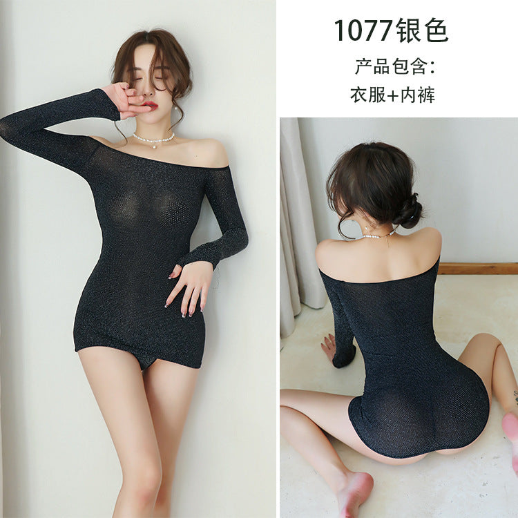 【A-1077】情趣內衣閃光夜店睡衣cos純欲制服誘惑床上激情套裝