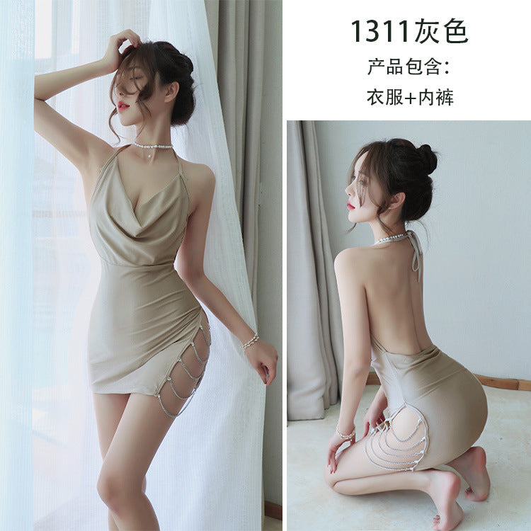 【A-1311】情趣內衣女性感蕾絲吊帶睡衣套裝女睡裙家居服