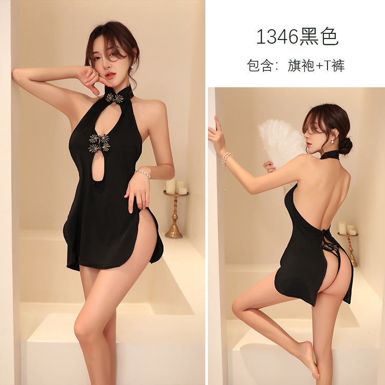 【A-1346】情趣內衣女性感透視旗袍制服誘惑角色扮演誘惑套裝