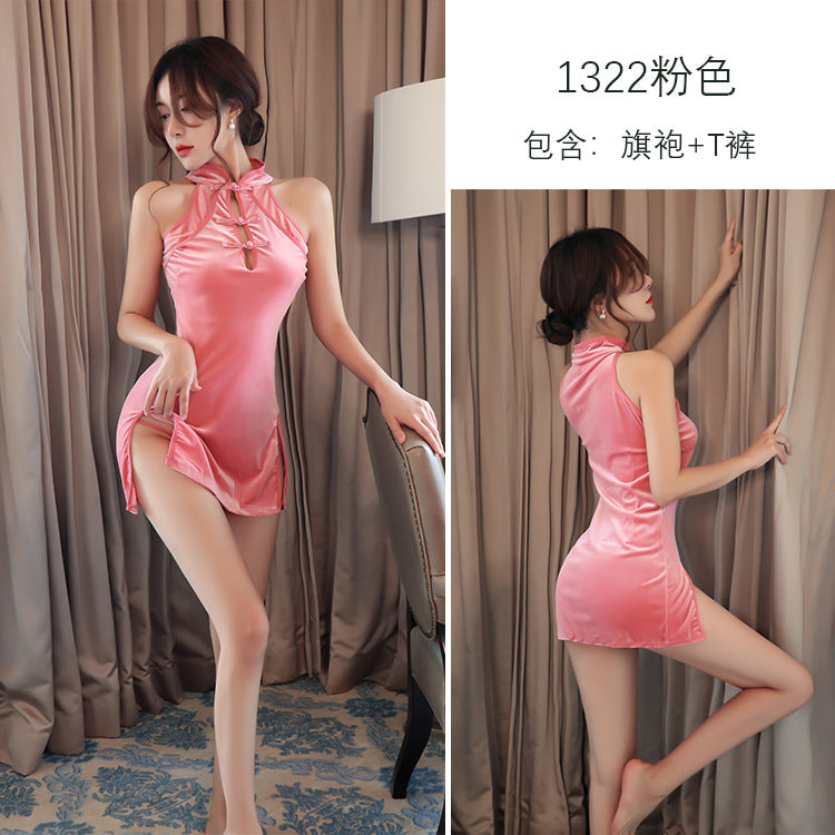 【A-1322】情趣內衣制服誘惑旗袍女僕性感激情套裝調情純欲睡衣