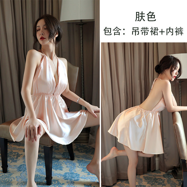 【A-1189】情趣內衣女歐美外貿性感透明睡衣睡裙套裝