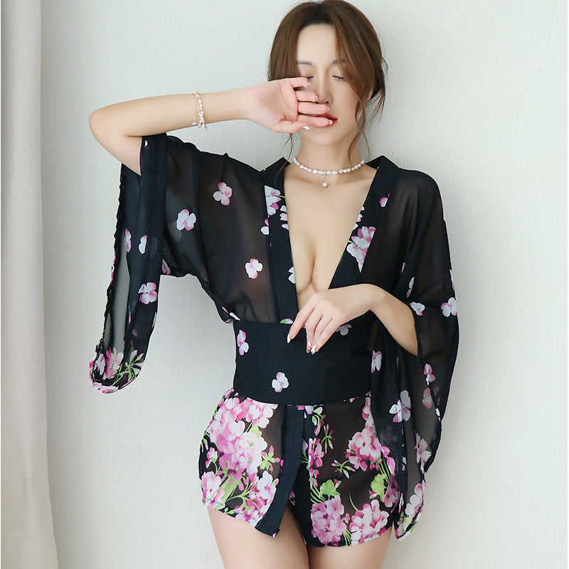 【A-1305】情趣內衣女性感日式和服誘惑復古性感睡衣套裝