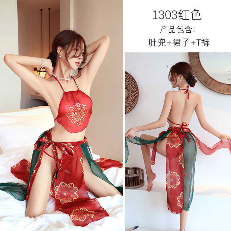 【A-1303】情趣內衣性感透視漢服新娘制服誘惑睡衣肚兜激情套裝