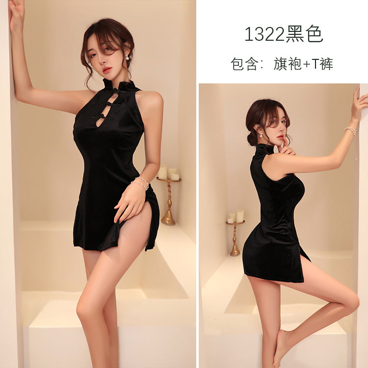 【A-1322】情趣內衣制服誘惑旗袍女僕性感激情套裝調情純欲睡衣