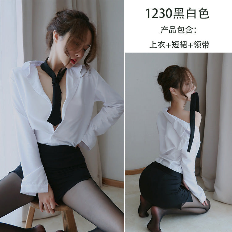 【A-1230】情趣內衣女性感秘書裝辦公OL御姐制服誘惑套裝