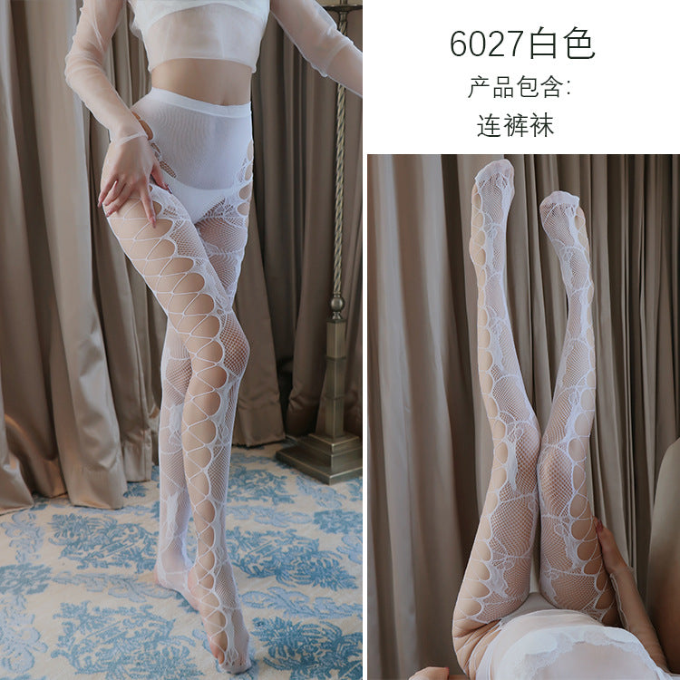 AS6027-情趣絲襪女性感連褲襪網紅網襪絲襪歐美長款漁網襪
