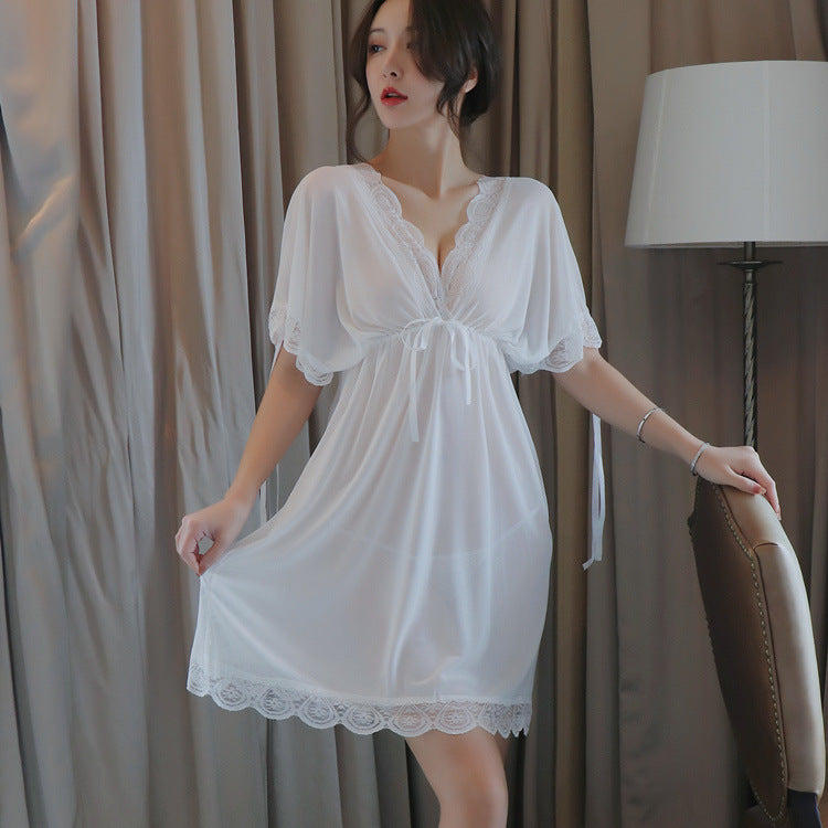 【A-1090】情趣內衣女士大碼歐美性感睡衣深透明網紗睡裙