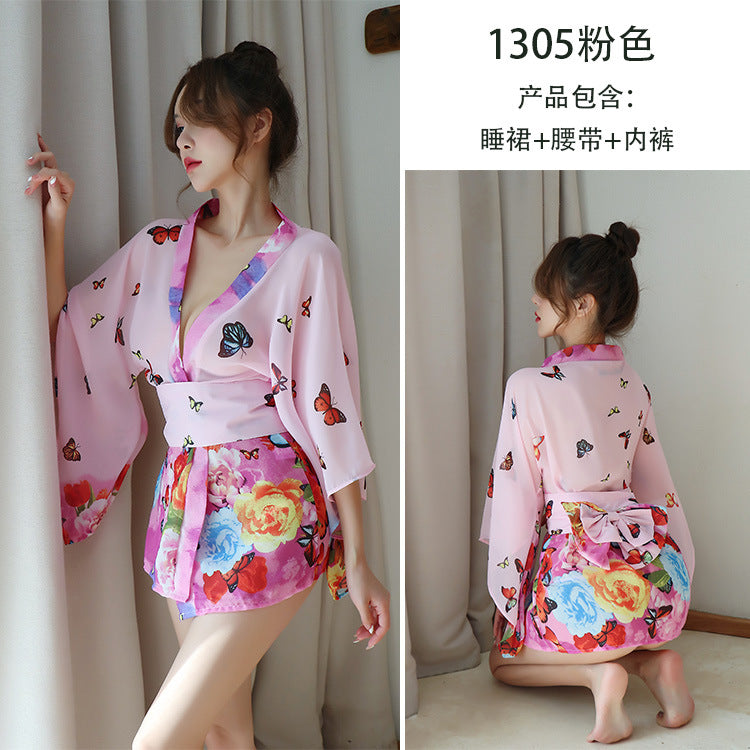 【A-1305】情趣內衣女性感日式和服誘惑復古性感睡衣套裝
