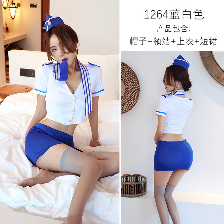 【A-1264】情趣內衣女性感誘惑空姐絲襪誘惑制服誘惑套裝