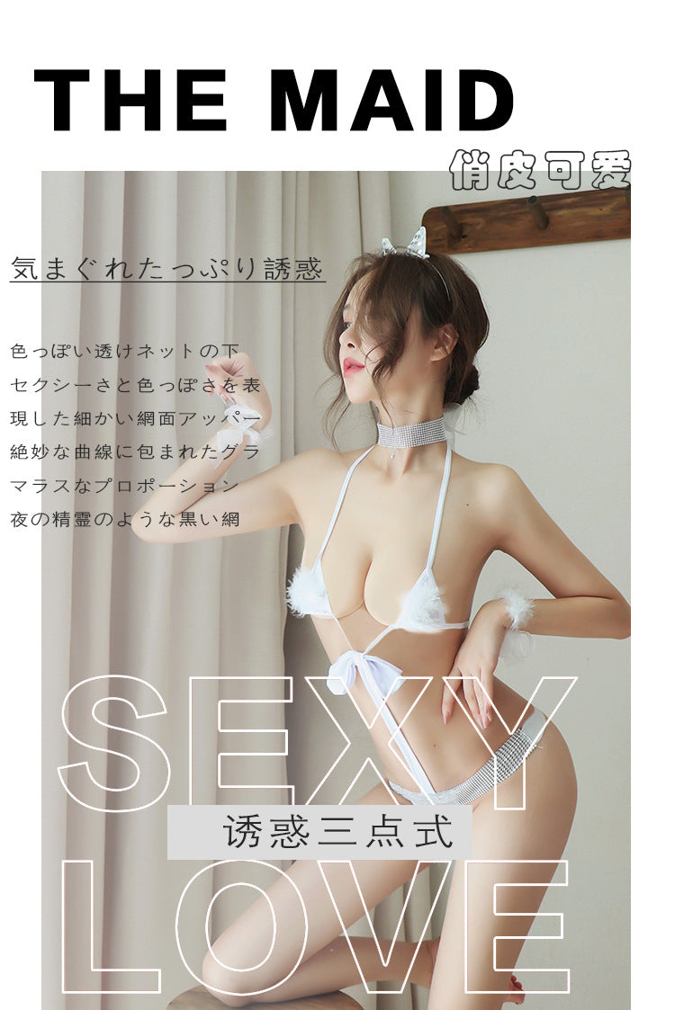 【A-1243】情趣內衣女士性感連體清純兔女郎猫女制服誘惑套裝