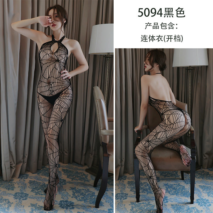 AO5094-情趣內衣女性感誘惑連體衣襪免脫開檔網襪絲襪