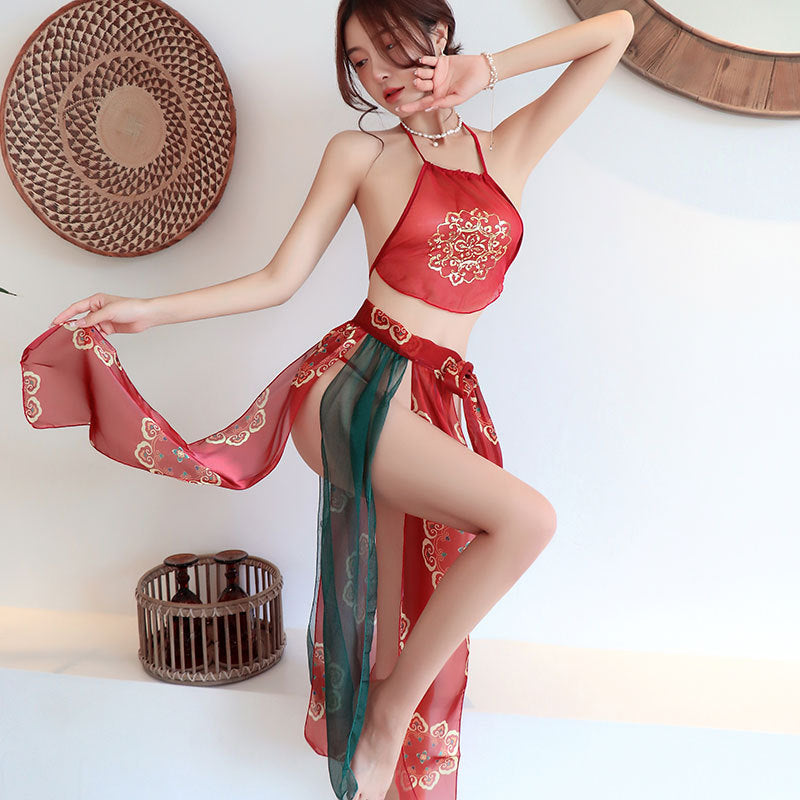【A-1303】情趣內衣性感透視漢服新娘制服誘惑睡衣肚兜激情套裝