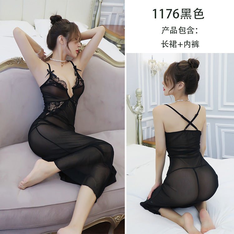 【A-1176】情趣內衣女式性感睡裙透明誘惑情趣睡裙代發