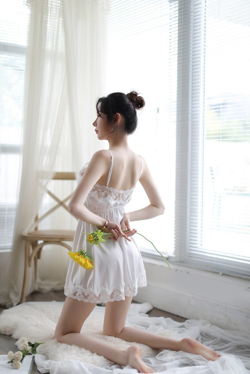 【A-1381】新款情趣内衣女式蕾丝性感内衣刺绣睡裙诱惑睡衣套装