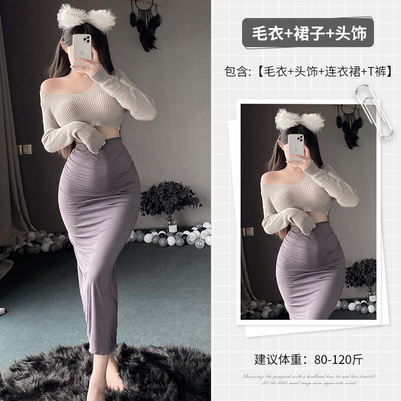 BS1658-性感內衣女性感交叉綁帶床上調情火辣誘惑睡裙女睡衣