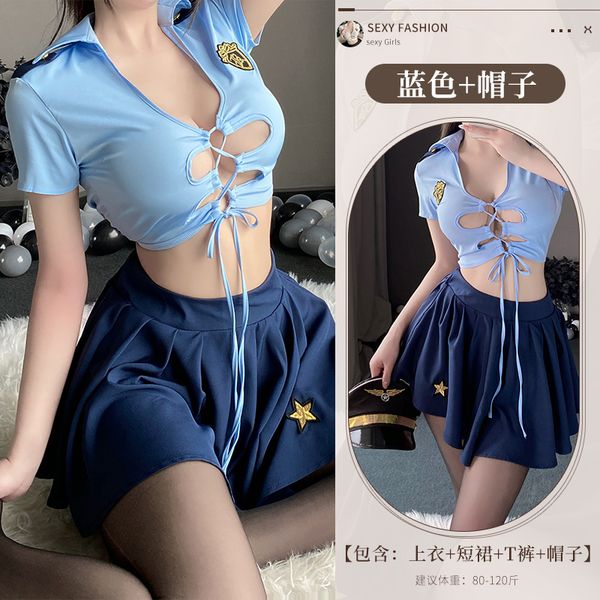 BT2697-性感內衣女警制服角色扮演誘惑套裝激情火辣床上女睡衣