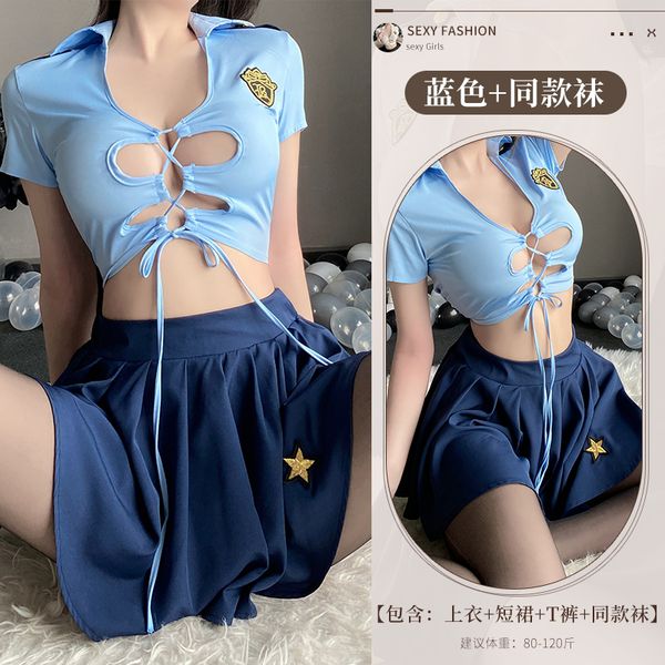 BT2697-性感內衣女警制服角色扮演誘惑套裝激情火辣床上女睡衣