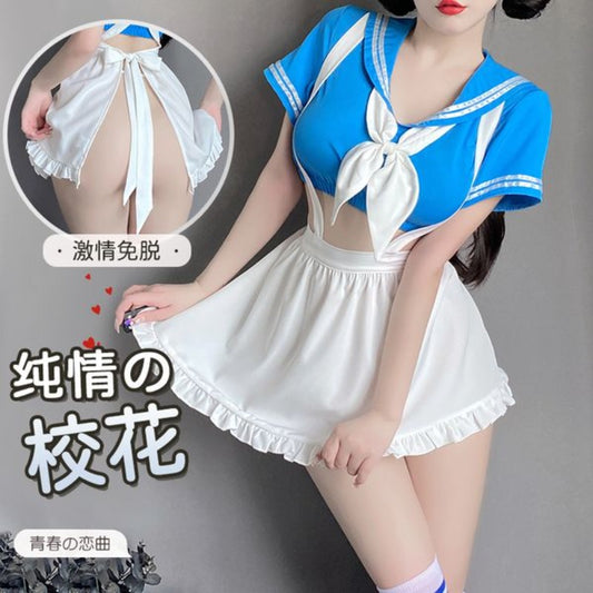 BT2691-性感內衣學院風學妹制服情趣套裝純欲睡衣女裝免脫