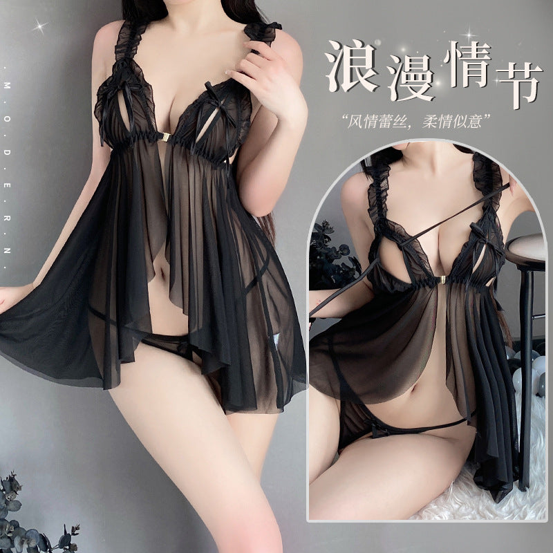 BS2061-性感內衣女透視網薄紗誘惑火辣開檔吊帶睡裙激情女睡衣