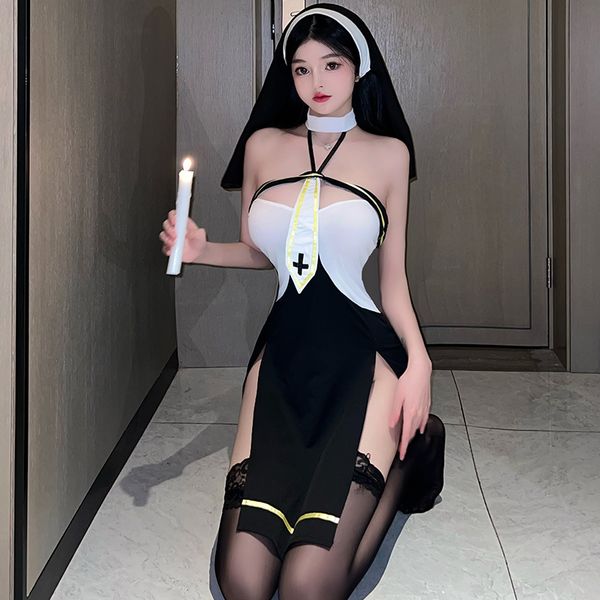 BT2723-性感內衣性感尤物露胸角色扮演修女禦姐女性純欲女睡衣