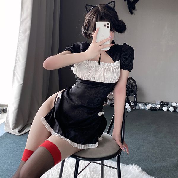 BT9178-性感內衣女旗袍誘惑女睡衣火辣制服激情套裝