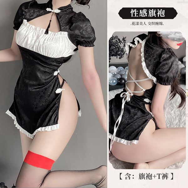 BT9178-性感內衣女旗袍誘惑女睡衣火辣制服激情套裝