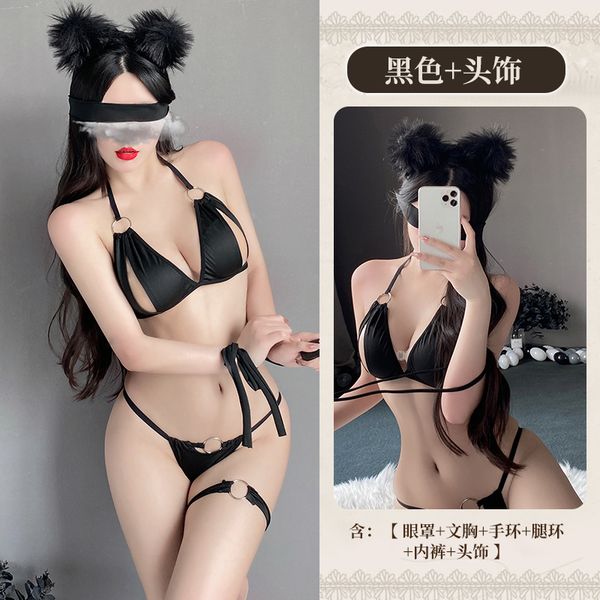 BS2049-性感內衣性感綁帶束縛三點式繩衣激情套裝制服誘惑捆綁