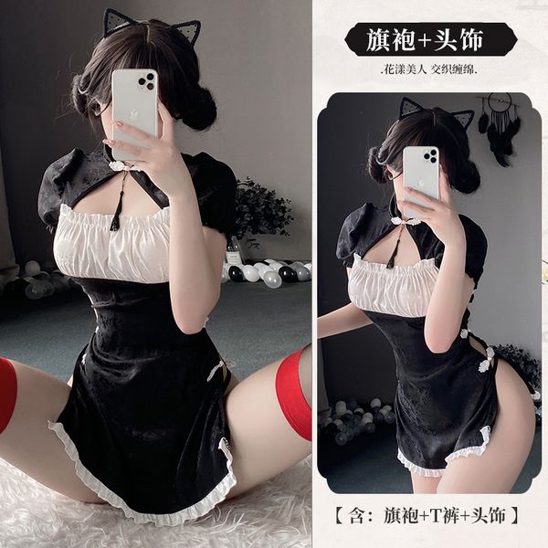 BT9178-性感內衣女旗袍誘惑女睡衣火辣制服激情套裝