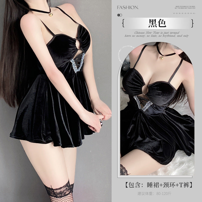 BS2625-情趣內衣睡衣調情火辣床上激情吊帶裙小胸顯大女睡衣裝