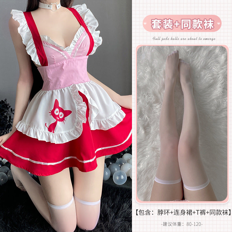 BT2820-性感內衣情趣內衣套裝性感純欲吊帶女僕性感露背女傭制服套裝女睡衣睡裙
