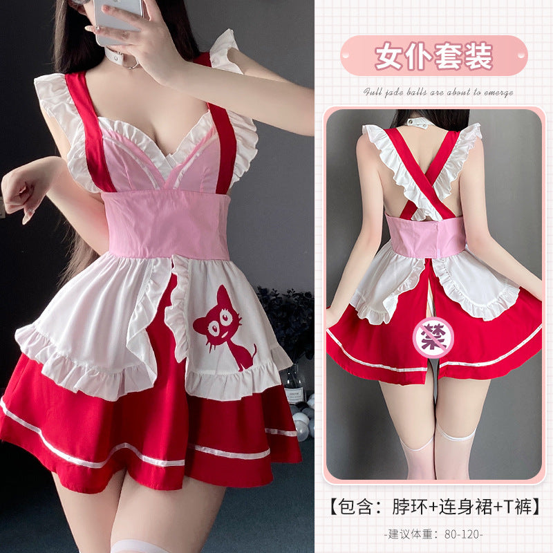 BT2820-性感內衣情趣內衣套裝性感純欲吊帶女僕性感露背女傭制服套裝女睡衣睡裙