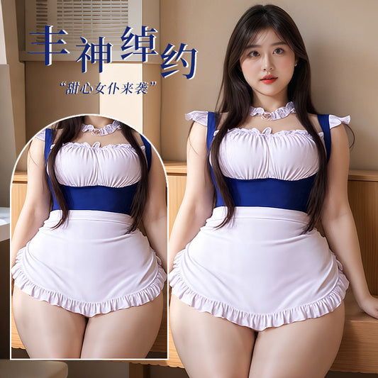 BT2360-2性感情趣內衣內衣蕾絲純情女僕激情套裝誘惑夜店大碼套裝女睡衣睡裙