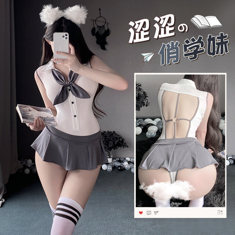 BT9180-性感內衣角色扮演校園制服誘惑免激情連體衣女睡衣清純