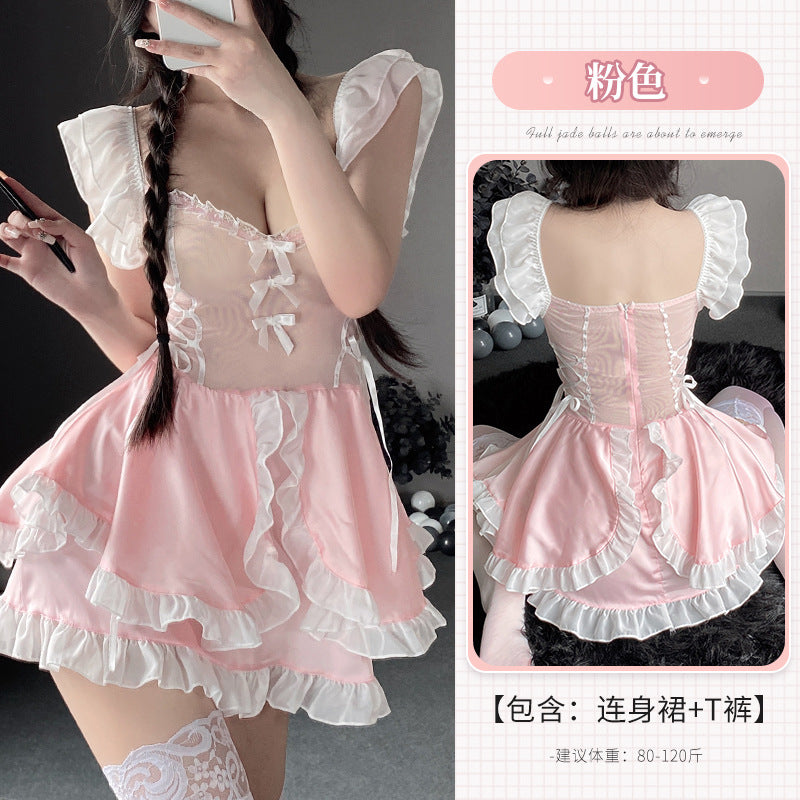 BT2591-情趣內衣女性感可愛女僕女傭角色扮演透視調情床上制服誘惑女睡衣睡裙
