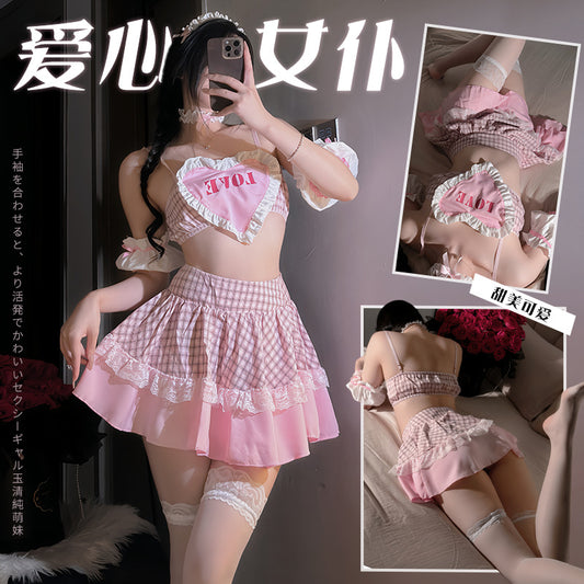 BT2831-性感內衣情趣內衣女僕套裝性感床上約會戰袍誘惑激情免脫套裝角色扮演女睡衣睡裙