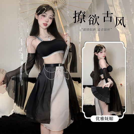 BT2923-性感古風漢服性感透視情趣內衣純欲激情睡裙制服套裝女睡衣睡裙