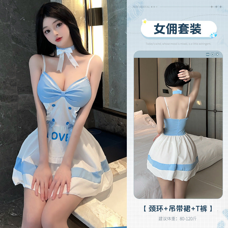 BT2784-性感內衣情趣內衣角色扮演女僕制服女傭套裝誘惑女睡衣激情免脫女睡衣