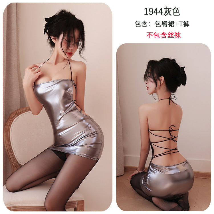 【A-1944】性感內衣情趣內衣夜店裝包臀裙短裙性感制服女睡衣床上激情睡裙